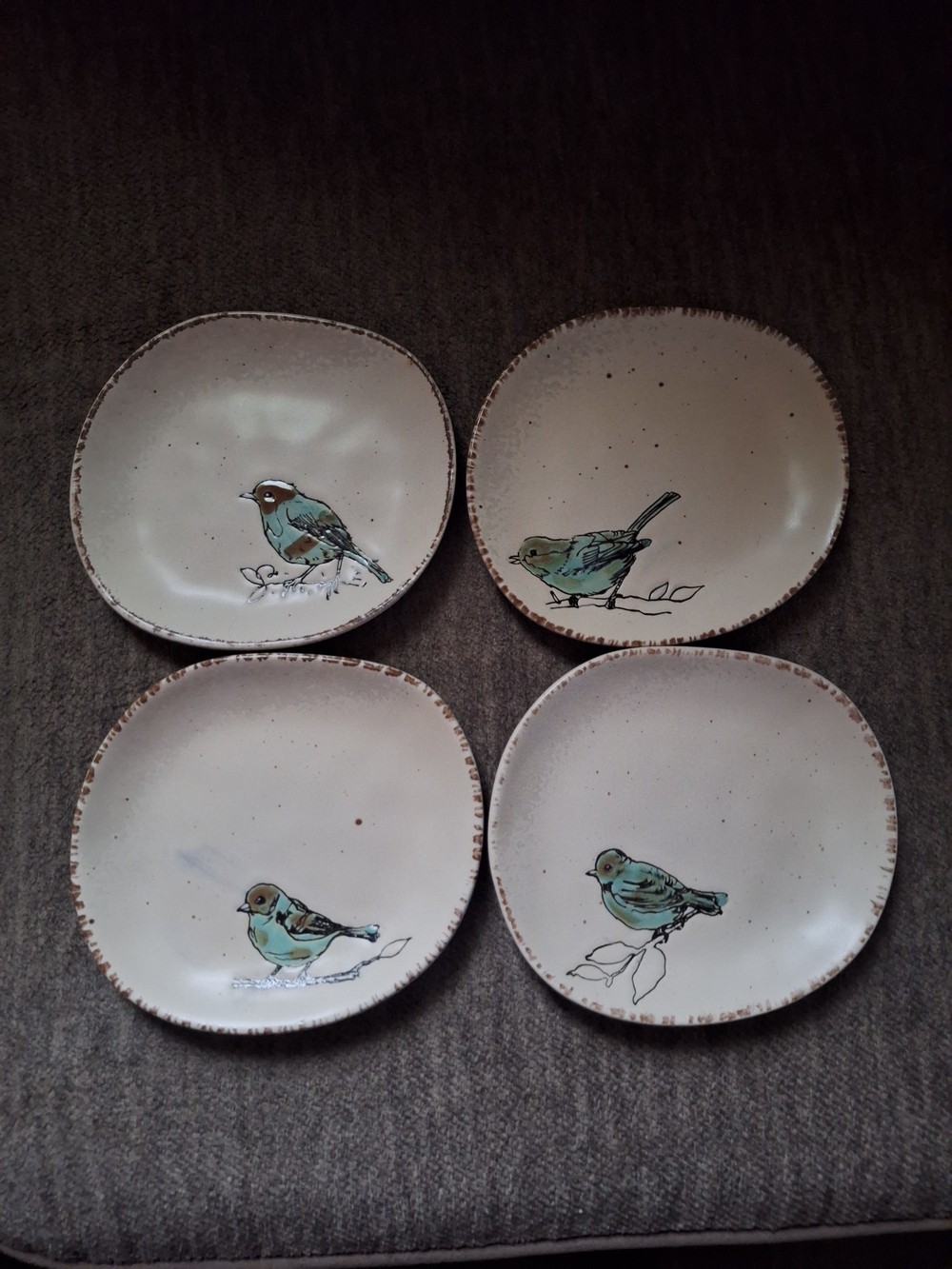 In Homestylez Ceramic Appitizer Bird Plates .1 Bird Is Different.